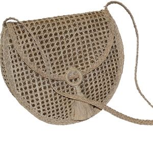 Iraca Palm Colombian Handmade Crossbody Bag Natura